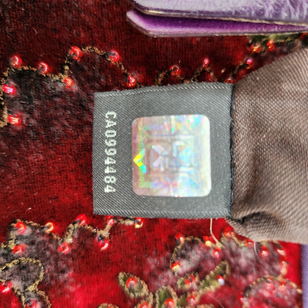 Fendi Purple Embossed Wallet - Picture 9 of 10